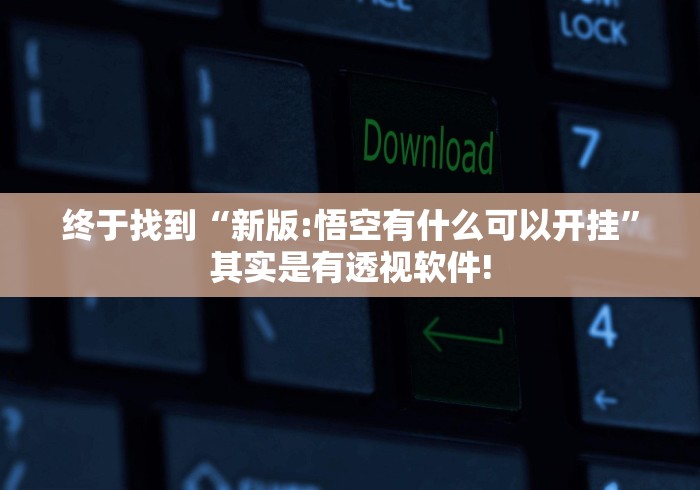 终于找到“新版:悟空有什么可以开挂”其实是有透视软件!