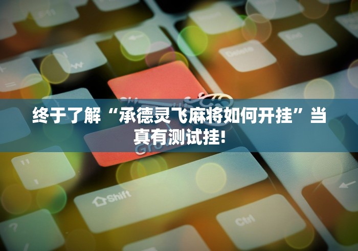 终于了解“承德灵飞麻将如何开挂”当真有测试挂! 终于了解“承德灵飞麻将如何开挂”当真有测试挂!
