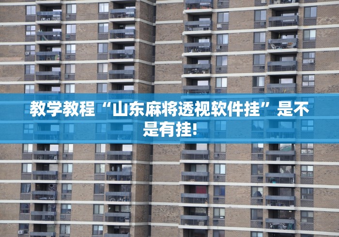 教学教程“山东麻将透视软件挂”是不是有挂! 教学教程“山东麻将透视软件挂”是不是有挂!