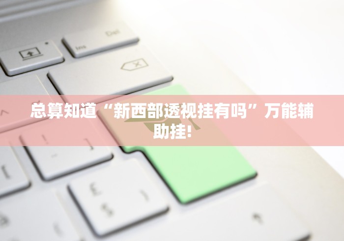 总算知道“新西部透视挂有吗”万能辅助挂!