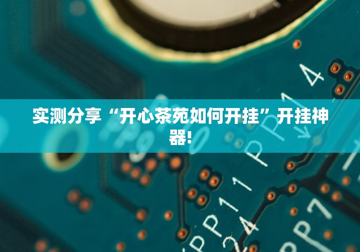 实测分享“开心茶苑如何开挂”开挂神器!