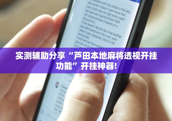 实测辅助分享“芦田本地麻将透视开挂功能”开挂神器!