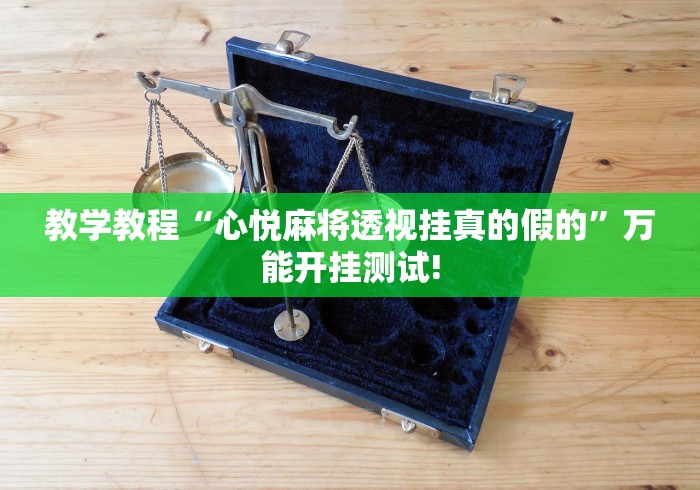 教学教程“心悦麻将透视挂真的假的”万能开挂测试!