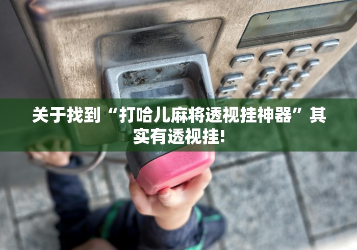 关于找到“打哈儿麻将透视挂神器”其实有透视挂! 关于找到“打哈儿麻将透视挂神器”其实有透视挂!